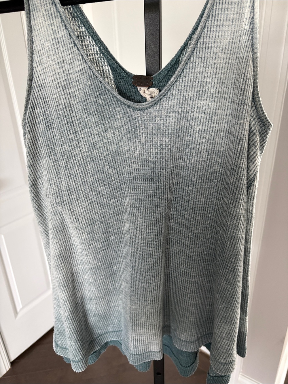 We The Free Ribbed Tank Top in Sage Green Wash